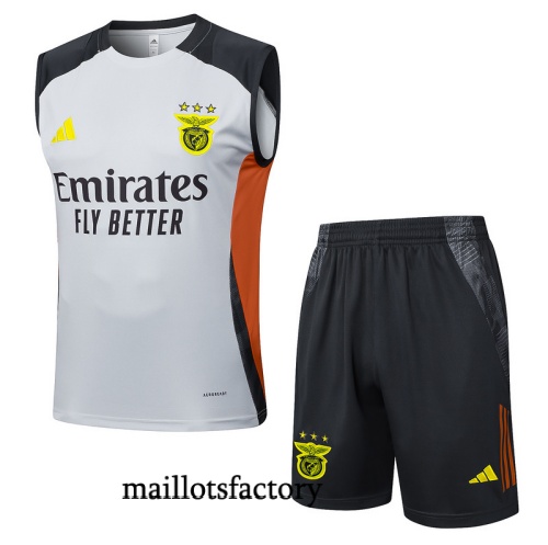 Achetez Maillot d'entrainement Benfica Debardeur 2025/26 Gris/Noir/Orange Kit