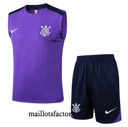 Achetez Maillot d'entrainement Corinthiens Debardeur 2025/26 Violet/Bleu Marine Kit