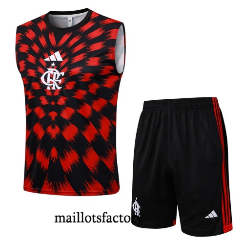Site Maillot d'entrainement Flamengo Debardeur 2025/26 Rouge/Noir Kit