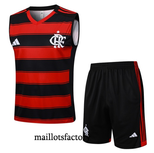 Soldes Maillot d'entrainement Flamengo Debardeur 2025/26 Rouge/Noir Kit