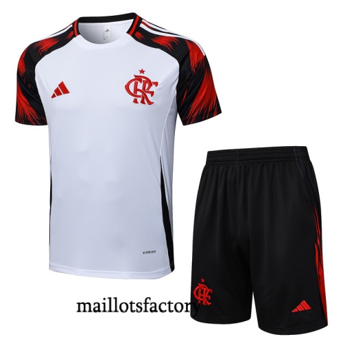 Achat Maillot d'entrainement Flamengo + Shorts 2025/26 Blanc/Noir/Rouge Kit