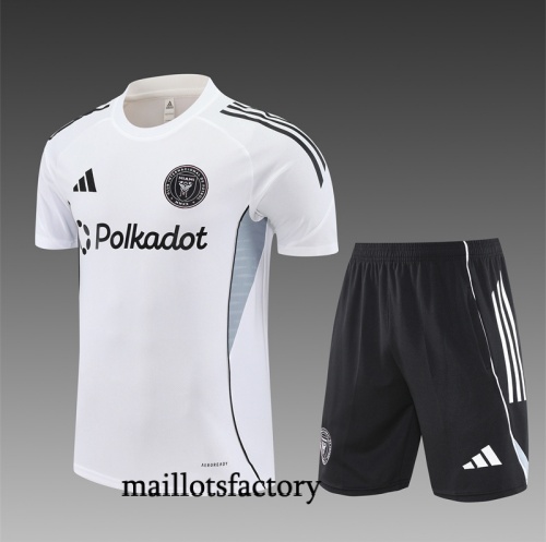 Site Maillot d'entrainement Inter Miami Enfant + Shorts 2025/26 Blanc/Noir Kit
