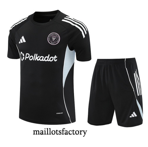 Achat Maillot d'entrainement Inter Miami Enfant + Shorts 2025/26 Noir/Blanc Kit