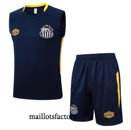Site Maillot d'entrainement Santos Debardeur 2025/26 Bleu Marine/Jaune Kit