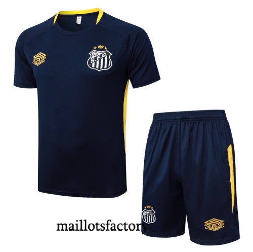 Achat Maillot d'entrainement Santos Shorts 2025/26 Bleu Marine/Jaune Kit