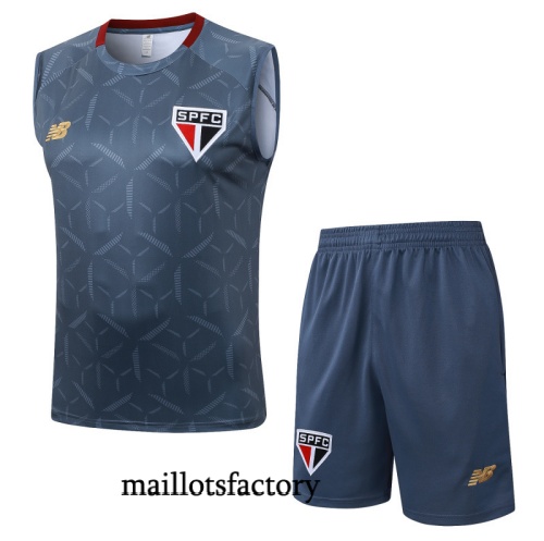 Grossiste Maillot d'entrainement Sao Paulo Debardeur 2025/26 Gris Kit