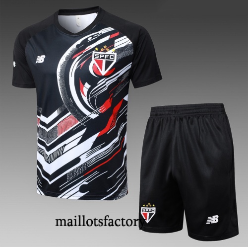 Site Maillot d'entrainement Sao Paulo + Shorts 2025/26 Noir Kit