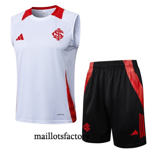 Soldes Maillot d'entrainement SC Internacional Debardeur 2025/26 Blanc/Noir/Rouge Kit