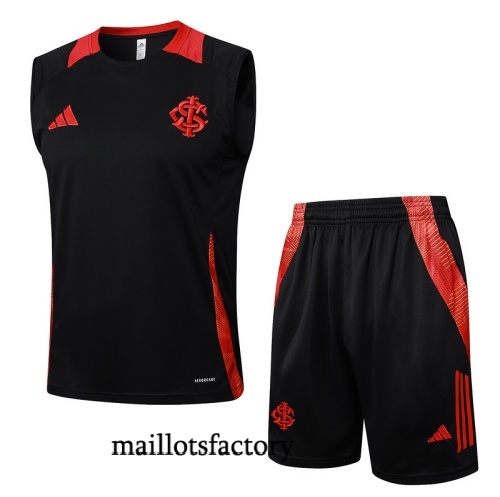 Grossiste Maillot d'entrainement SC Internacional Debardeur 2025/26 Noir/Rouge Kit