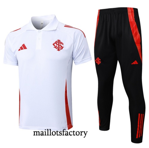 Achetez Maillot d'entrainement SC Internacional Polo 2025/26 Blanc/Noir Kit