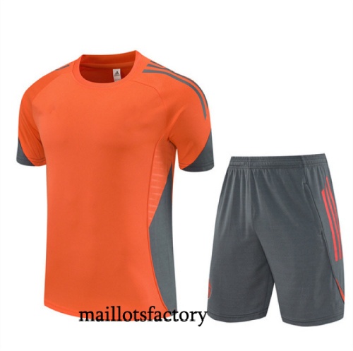 Soldes Maillot d'entrainement Bayern Munich Enfant + Shorts 2025/26 Orange/Gris Kit