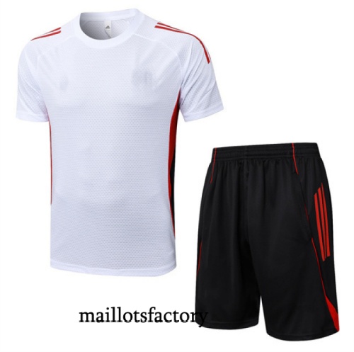 Site Maillot d'entrainement Bayern Munich + Shorts 2025/26 Blanc/Noir/Rouge Kit