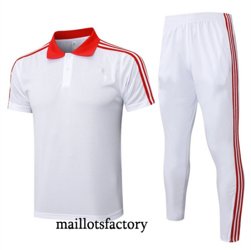 Achat Maillot d'entrainement Bayern Munich Polo 2025/26 Blanc/Rouge Kit