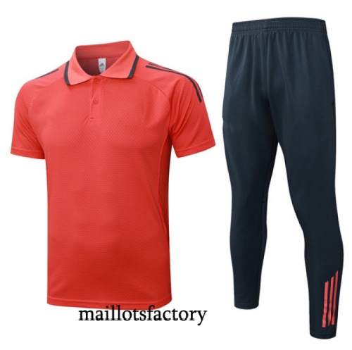 Grossiste Maillot d'entrainement Bayern Munich Polo 2025/26 Orange/Noir Kit