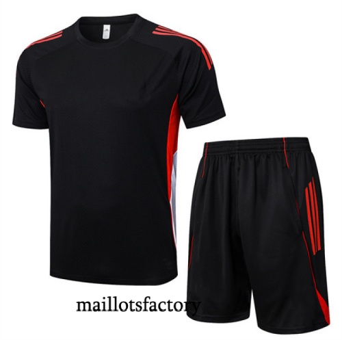 Site Maillot d'entrainement Bayern Munich + Shorts 2025/26 Noir/Rouge Kit