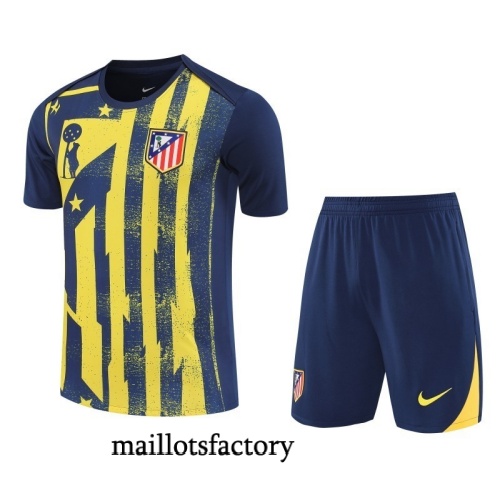 Site Maillot d'entrainement Atletico Madrid + Shorts 2025/26 Jaune/Bleu Marine Kit