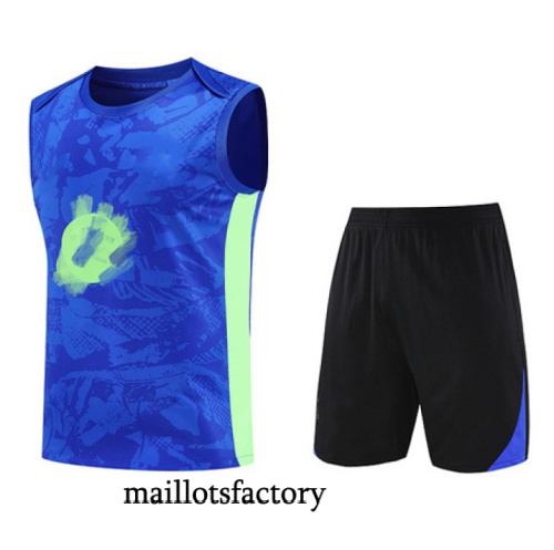 Achetez Maillot d'entrainement Barcelone Debardeur 2025/26 Bleu/Noir Kit