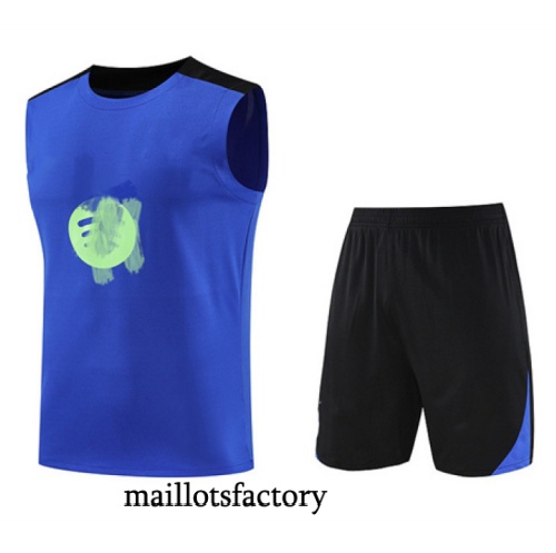 Soldes Maillot d'entrainement Barcelone Debardeur 2025/26 Bleu/Noir Kit