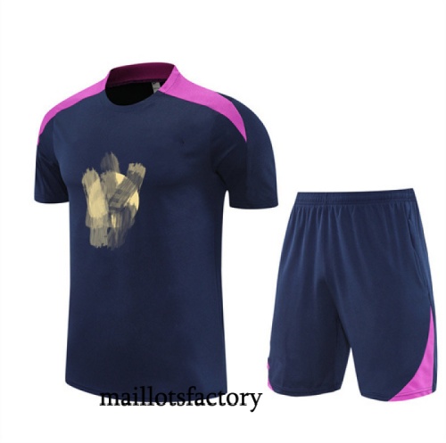 Achat Maillot d'entrainement Barcelone Enfant + Shorts 2025/26 Bleu Marine/Violet Kit