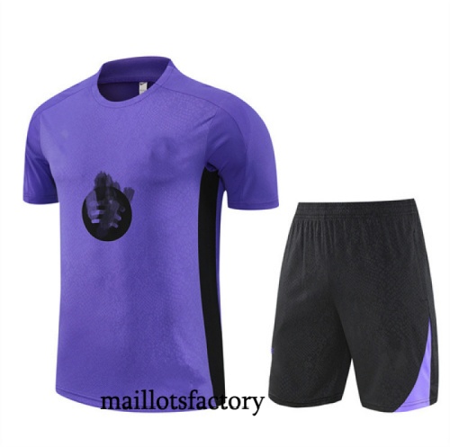 Achat Maillot d'entrainement Barcelone Enfant + Shorts 2025/26 Violet/Noir Kit