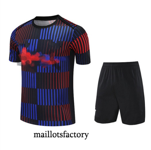 Soldes Maillot d'entrainement Barcelone + Shorts 2025/26 Rouge/Bleu/Noir Kit