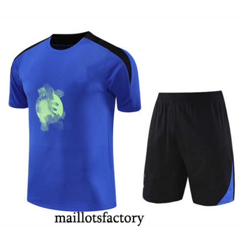 Grossiste Maillot d'entrainement Barcelone + Shorts 2025/26 Bleu/Noir Kit