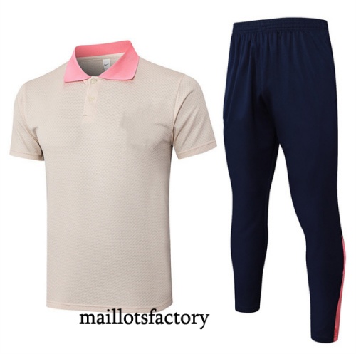 Grossiste Maillot d'entrainement Barcelone Polo 2025/26 Jaune/Bleu/Rose Kit