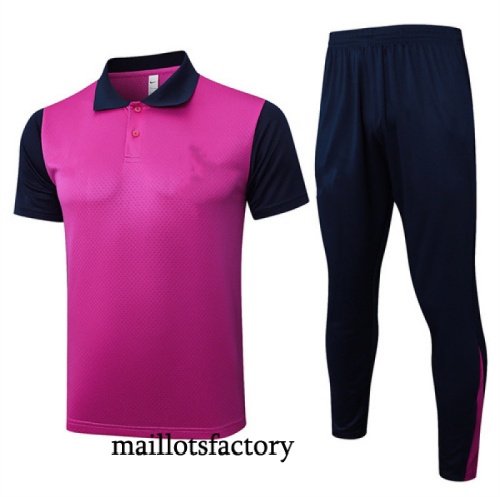 Soldes Maillot d'entrainement Barcelone Polo 2025/26 violet/Bleu Marine Kit