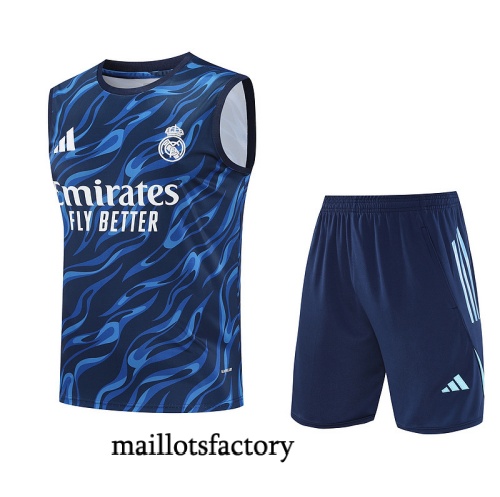 Achetez Maillot d'entrainement Real Madrid Debardeur 2025/26 Bleu Marine Kit
