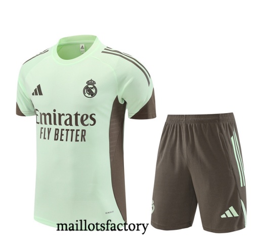 Achetez Maillot d'entrainement Real Madrid Enfant + Shorts 2025/26 Vert Kit