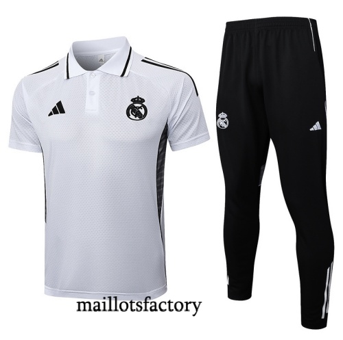 Site Maillot d'entrainement Real Madrid + Shorts 2025/26 Blanc/Noir Kit