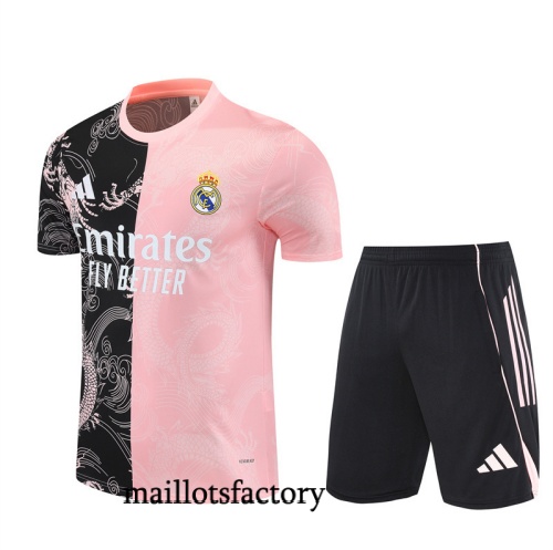 Achetez Maillot d'entrainement Real Madrid + Shorts 2025/26 Noir/Rose Kit