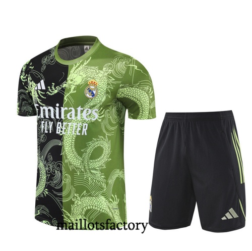 Site Maillot d'entrainement Real Madrid + Shorts 2025/26 Noir/Vert Kit