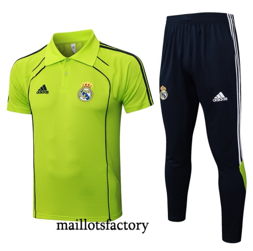 Achat Maillot d'entrainement Real Madrid Polo 2025/26 Vert/Noir/Blanc Kit