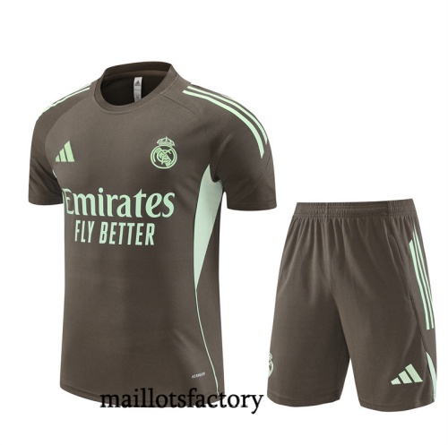 Achetez Maillot d'entrainement Real Madrid + Shorts 2025/26 Kaki Kit