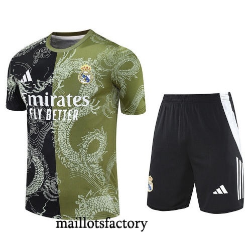 Achetez Maillot d'entrainement Real Madrid + Shorts 2025/26 Vert/Noir/Blanc Kit