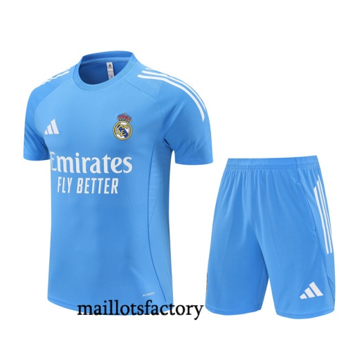Site Maillot d'entrainement Real Madrid + Shorts 2025/26 Bleu Clair Kit