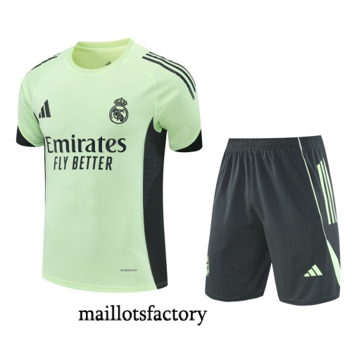 Achetez Maillot d'entrainement Real Madrid + Shorts 2025/26 Vert/Bleu Marine Kit