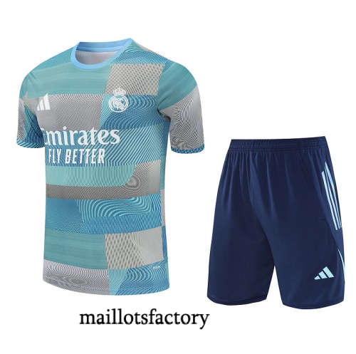 Achat Maillot d'entrainement Real Madrid + Shorts 2025/26 Vert/Bleu Marine Kit