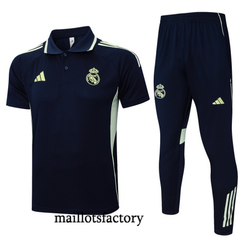 Grossiste Maillot d'entrainement Real Madrid Polo 2025/26 Vert/Vert Kit