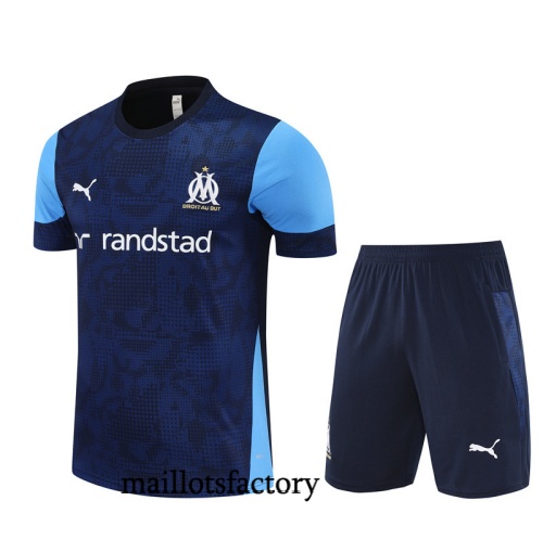 Achat Maillot d'entrainement Marseille Enfant + Shorts 2025/26 Bleu Marine Kit
