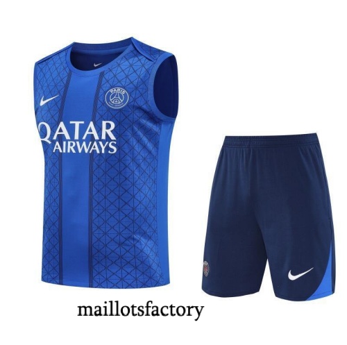 Achat Maillot d'entrainement PSG Debardeur 2025/26 Bleu Kit