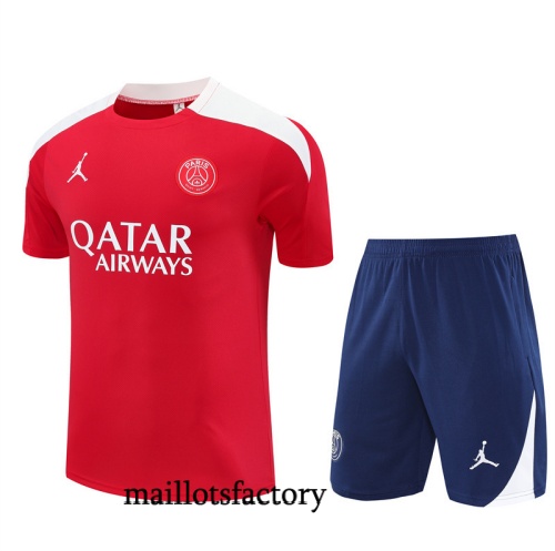 Achetez Maillot d'entrainement PSG Enfant + Shorts 2025/26 Rouge/Bleu/Blanc Kit