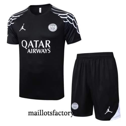 Achat Maillot d'entrainement Paris PSG Shorts 2025/26 Noir/Blanc Kit