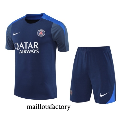 Soldes Maillot d'entrainement PSG + Shorts 2025/26 Bleu Marine/Bleu Kit