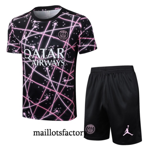 Soldes Maillot d'entrainement PSG + Shorts 2025/26 Noir Kit