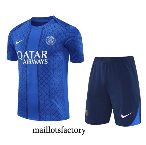 Achetez Maillot d'entrainement PSG + Shorts 2025/26 Bleu/Noir Kit