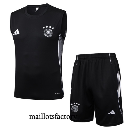 Soldes Maillot d'entrainement Allemagne Debardeur 2025/26 Noir/Gris Kit