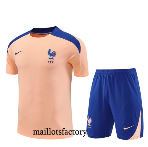 Achetez Maillot d'entrainement France Enfant + Shorts 2025/26 Rose/Bleu Kit