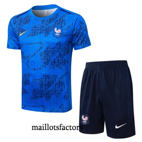 Achat Maillot d'entrainement France + Shorts 2025/26 Bleu/Noir Kit
